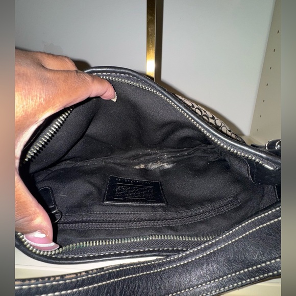 COACH Black Signature C HOBO Shoulder Bag - Leather - Picture 4 of 5